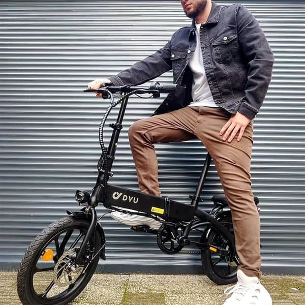 Elcykel DYU A1F Pro, Motor 36V 250W, Helt Hopfällbar, Svart