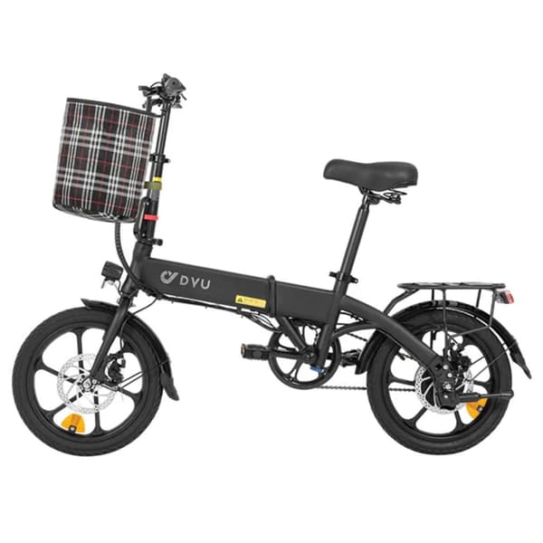 El-bycykel DYU A1F Pro, motor 36V 250W, fuldt foldbar, sort El-bycykel DYU A1F Pro, motor 36V 250W, fuldt foldbar, sort