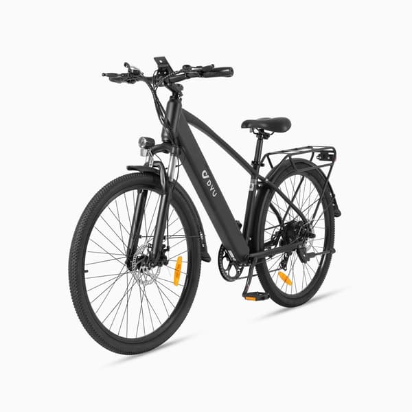 Elcykel för stad DYU C5, 27.5", motor 48V 250W, batteri 10Ah, svart