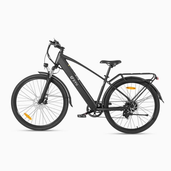 Elcykel för stad DYU C5, 27.5", motor 48V 250W, batteri 10Ah, svart