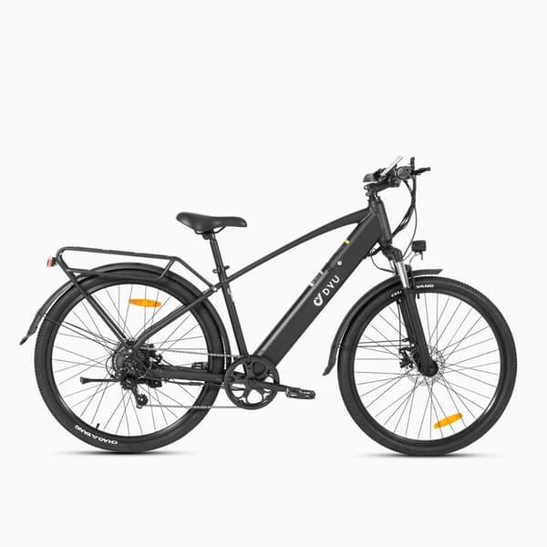 Elcykel för stad DYU C5, 27.5", motor 48V 250W, batteri 10Ah, svart