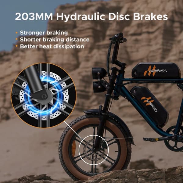 Sähköpyörä HillMiles MileZoom 1, moottori 52V 250W, 20*4.0 tuuman renkaat, 25 km/h