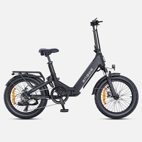 Kompakt elcykel ENGWE L20 3.0 BOOST - 250W med 75NM drejningsmoment - 13,5Ah 648Wh batteri Sort
