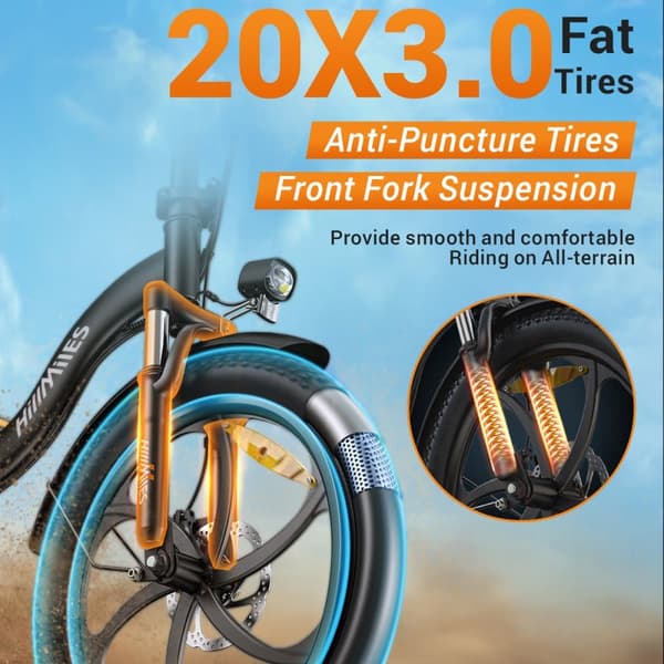 Sammenklappelig Elcykel HillMiles MilePort1 - Motor 36V 350W - 20" - 25 km/t
