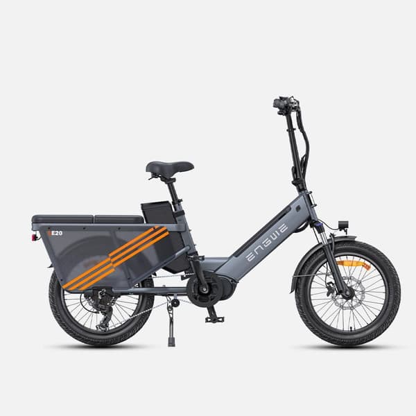 Sähköpyörä rahtikäyttöön ENGWE LE20, 48 V 250 W keskivetomoottori, 100 Nm vääntömomenttianturi Harmaa Single Battery 19.2Ah
