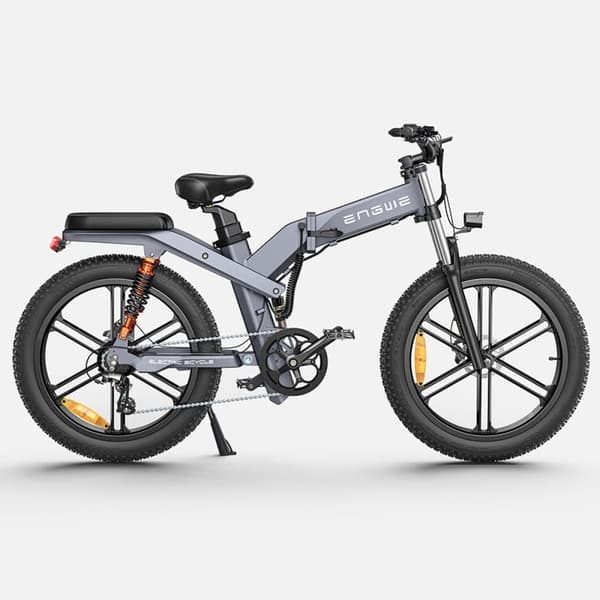 Hopfällbar elcykel med feta däck ENGWE X26, motor 48V 1000W, 19.2Ah & 10Ah dubbelbatteri, trippelfjädring