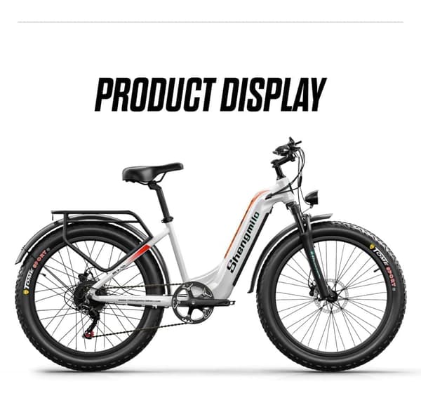 Shengmilo MX06 48V 17.5AH batteri 1000W motor 48V 17.5AH batteri 90KM räckvidd Hydraulisk skivbroms 26 * 3.0 tum fettdäck Elektrisk cykel