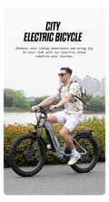 Miniatyrbild 4 av 11: Shengmilo MX06 Pro 2*1000W motor 48V 17.5AH batteri 45KM / H hastighet 90KM räckvidd 26 * 3.0 tum fett däck elektrisk cykel