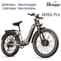 Miniatyrbild 1 av 11: Shengmilo MX06 Pro 48V 17.5AH batteri 45KM/H hastighet 90KM räckvidd 2*1000W motor 26 * 3.0 tum fett däck elektrisk cykel