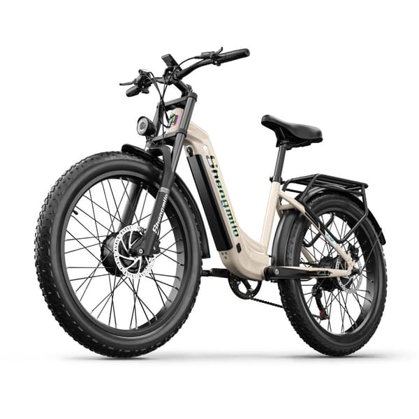 Shengmilo S700 48V 17.5AH batteri vuxen elcykel, hastighet 45 km/h, uthållighet 75 km, 1000W*2 motor, 26*3.0 breda däck, dubbelmotor, Samsung batteri
