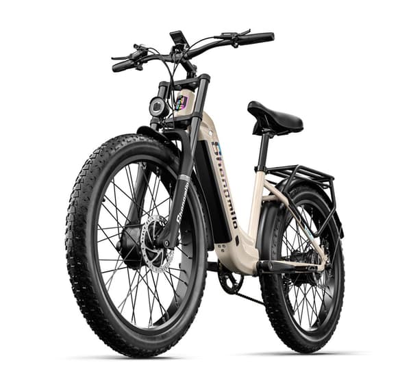 Shengmilo S700 48V 17.5AH batteri vuxen elcykel, uthållighet 75 km, hastighet 45 km/h, 1000W*2 motor, 26*3.0 breda däck, dubbelmotor, Samsung batteri