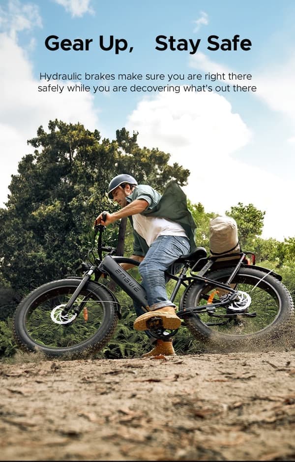 ENGWE E26 250W Motor 16AH, 25km/h Hastighet 140km Räckvidd, 26*4.0 Inch Bucket Däck Vuxen E-Bike