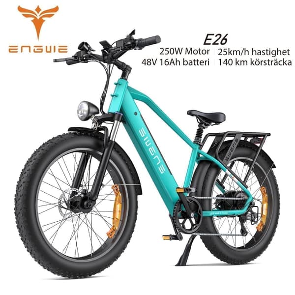 ENGWE E26 250W Motor 16AH, 25km/h Hastighet 140km Räckvidd, 26*4.0 Inch Bucket Däck Vuxen E-Bike