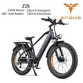 Miniatyrbild 1 av 11: ENGWE E26 250W Motor 16AH Batteri, 25km/h Hastighet 140km Räckvidd, 26*4.0 Inch Bucket Däck Elcykel för vuxna - Grå Svart