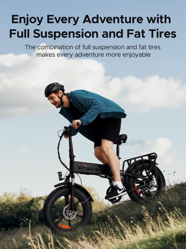 ENGWE Engine X 250 Watt Motor, 13AH Batteri, 25km/h Hastighet, 120km Räckvidd, 20*4.0 Inch Fat Däck Vuxen Hopfällbar Elektrisk Cykel