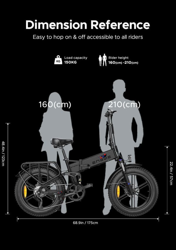 ENGWE Engine X 250 Watt Motor, 13AH Batteri, 25km/h Hastighet, 120km Räckvidd, 20*4.0 Inch Fat Däck Vuxen Hopfällbar Elektrisk Cykel