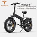 Miniatyrbild 1 av 11: ENGWE Engine X 250 Watt Motor, 13AH Batteri, 25km/h Hastighet, 120km Räckvidd, 20*4.0 Inch Fat Däck Vuxen Hopfällbar Elektrisk Cykel