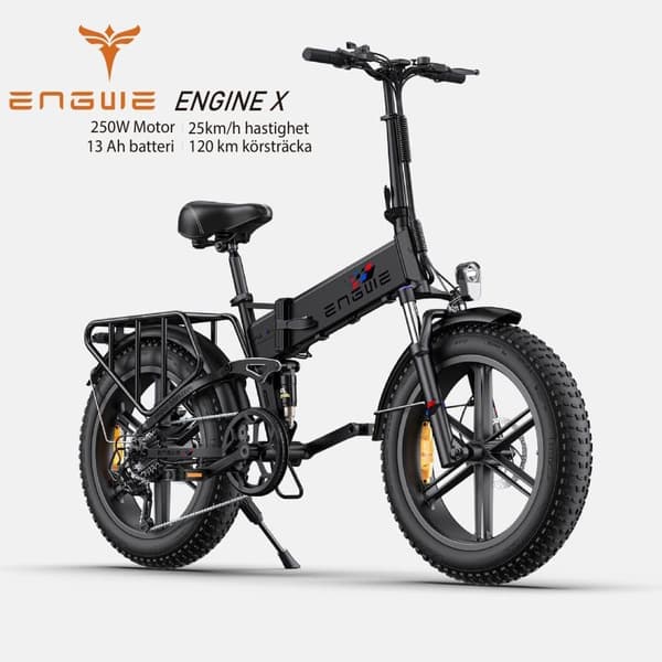 ENGWE Engine X 13AH Batteri, 25km/h Hastighet, 120km Räckvidd, 250 Watt Motor, 20*4.0 Inch Fat Däck Vuxen Hopfällbar Elektrisk Cykel