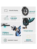 Miniatyrbild 8 av 11: ENGWE L20 Boost 250W motor, 20AH batteri, 25km/h hastighet, 126km räckvidd, 20*4.0 tum fett däck vuxen elektrisk cykel