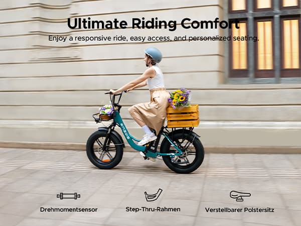 ENGWE L20 Boost 20AH batteri, 250W motor, 25km/h hastighet, 126km räckvidd, 20*4.0 tum fett däck vuxen elektrisk cykel