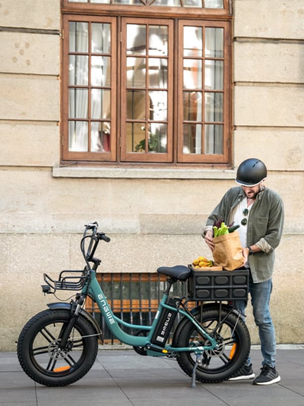 ENGWE L20 Boost 20AH batteri, 250W motor, 25km/h hastighet, 126km räckvidd, 20*4.0 tum fett däck vuxen elektrisk cykel