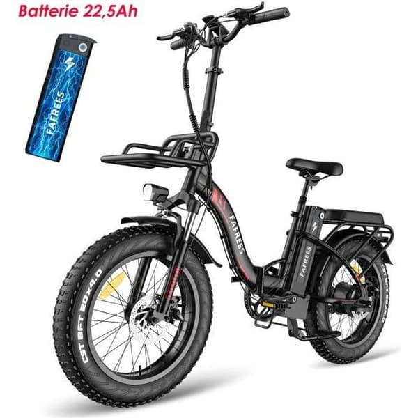 Elcykel FAFREES F20 MAX 500W 48V 22,5Ah max 45km/h Svart med Gåva Pump