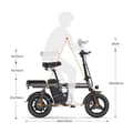 Miniatyrbild 3 av 4: ENGWE T14 EU - Elcykel - Hjul 14" - Motor 250W - Batteri 48V 10Ah 480Wh - Skivbromsar - Blå
