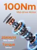 Miniatyrbild 7 av 11: ENGWE LE20 19.2AH batteri, 25km/h hastighet,250W motor,  180km räckvidd, 20*3.0 tum däck elcykel för vuxna