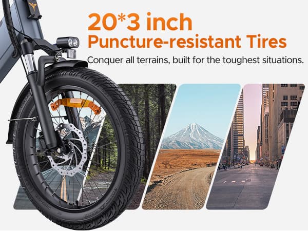 ENGWE LE20 2*19.2AH batteri, 25km/h hastighet, 250W motor, 350km räckvidd, 20*3.0 tum däck elcykel för vuxna