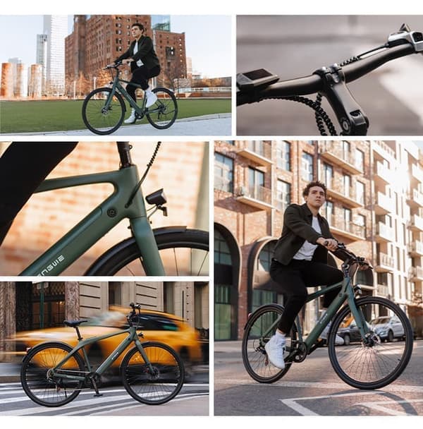 ENGWE N1 AIR 250W motor, 13AH batteri, 25km/h hastighet, 75km räckvidd, kolfiberram, 700*38C däck elcykel för vuxna