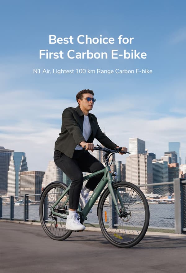 ENGWE N1 AIR 25km/h hastighet, 75km räckvidd, 13AH batteri, 250W motor, kolfiberram, 700*38C däck elcykel för vuxna