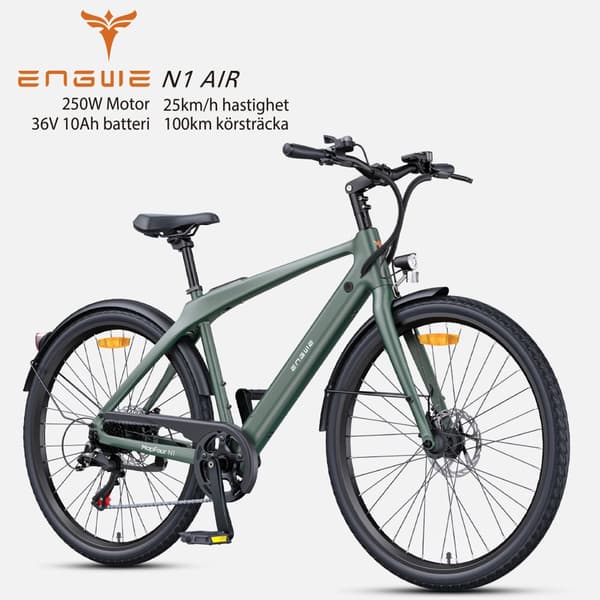 ENGWE N1 AIR 25km/h hastighet, 75km räckvidd, 13AH batteri, 250W motor, kolfiberram, 700*38C däck elcykel för vuxna