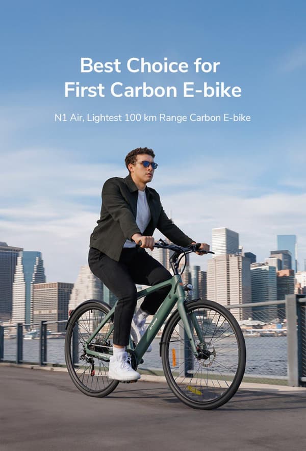 ENGWE N1 AIR ST 13AH Batteri, 250W Motor, 25km/h Hastighet, 75km Räckvidd, Kolfiberram, 700*38C Däck Elcykel för vuxna