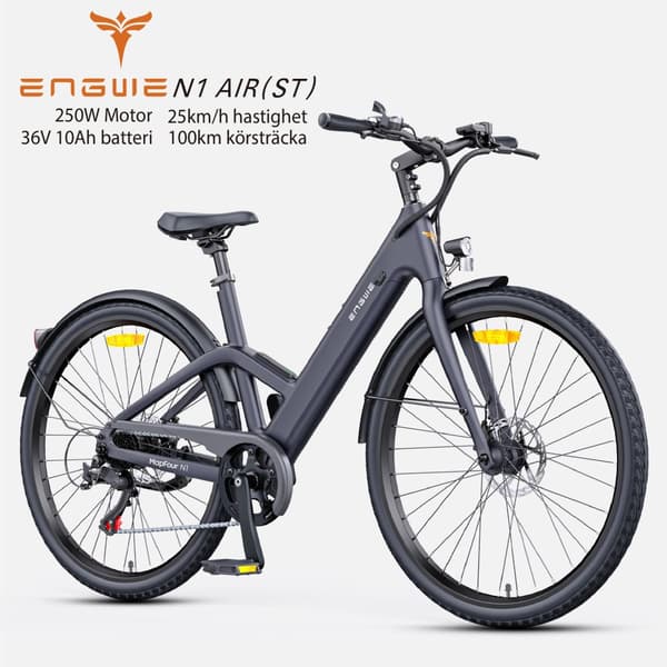 ENGWE N1 AIR ST 25km/h Hastighet, 75km Räckvidd, Kolfiberram, 13AH Batteri, 250W Motor, 700*38C Däck Elcykel för vuxna
