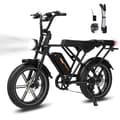 Miniatyrbild 1 av 6: RCB Fatbike Elcykel – Batteri 48V 20.8Ah, 90KM Räckvidd, Däck 20x4.0, LCD-skärm, APP &amp; NFC Svart