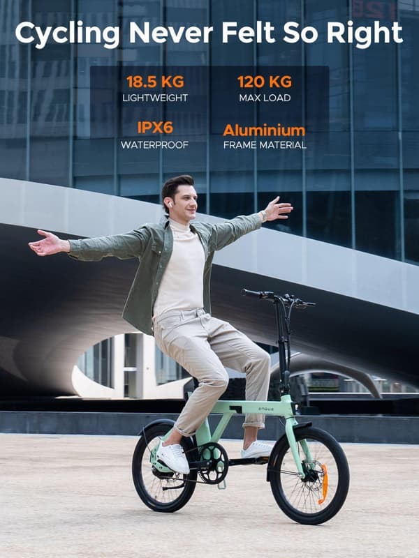 ENGWE P20 25km/h hastighet, 100km räckvidd, 9,6AH batteri, 250W motor, 20" däck, hydraulisk skivbroms, hopfällbar elektrisk