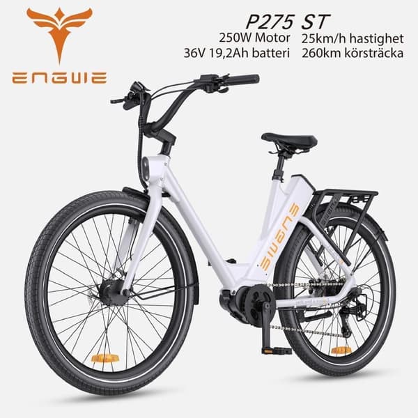 ENGWE P275 ST 250W motor, 19,2AH batteri, 25km/h hastighet, 260km räckvidd, 27,5” däck, hydraulisk skivbroms, elcykel för vuxna