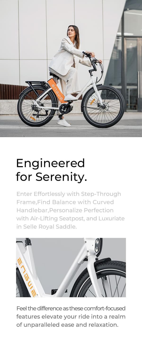 ENGWE P275 ST 19,2AH batteri, 250W motor, 25km/h hastighet, 260km räckvidd, 27,5” däck, hydraulisk skivbroms, elcykel för vuxna