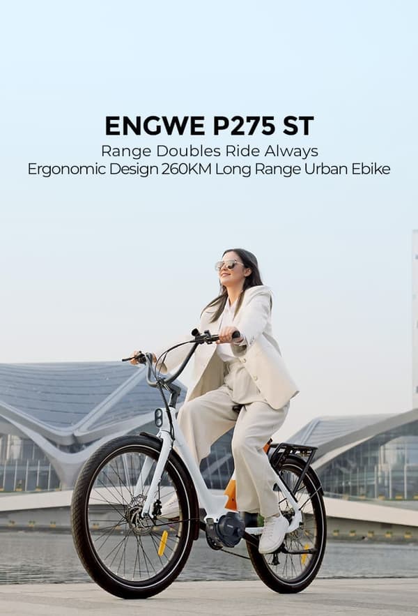 ENGWE P275 ST 19,2AH batteri, 250W motor, 25km/h hastighet, 260km räckvidd, 27,5” däck, hydraulisk skivbroms, elcykel för vuxna