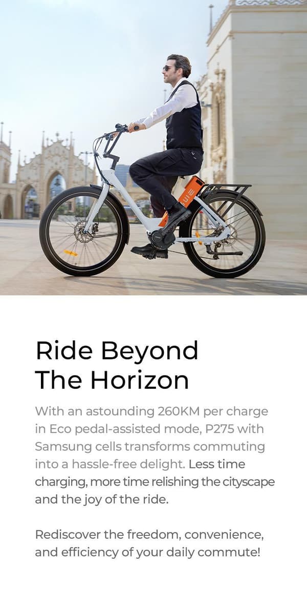 ENGWE P275 ST 19,2AH batteri, 250W motor, 25km/h hastighet, 260km räckvidd, 27,5” däck, hydraulisk skivbroms, elcykel för vuxna