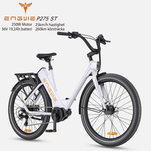 ENGWE P275 ST 25km/h hastighet, 260km räckvidd, 19,2AH batteri, 250W motor, 27,5” däck, hydraulisk skivbroms, elcykel för vuxna