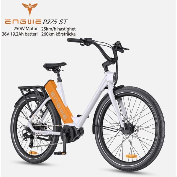 ENGWE P275 ST 25km/h hastighet, 260km räckvidd, 19,2AH batteri, 250W motor, 27,5” däck, hydraulisk skivbroms, elcykel för vuxna