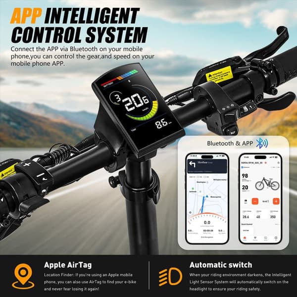 Elektrisk foldecykel VITILAN i7 Pro 3.0 - Motor 48V 750W - 20Ah Batteri - 8 gear