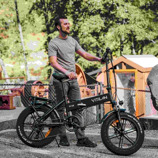 Sammenklappelig elcykel Vitilan V3 2.0 - Motor 48V 750 W - Hydrauliske skivebremser - Terrængående