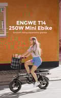 Miniatyrbild 2 av 11: ENGWE T14 250W motor, 10AH batteri, 25km/h hastighet, 42km räckvidd, 14” däck, skivbroms, elcykel för vuxna