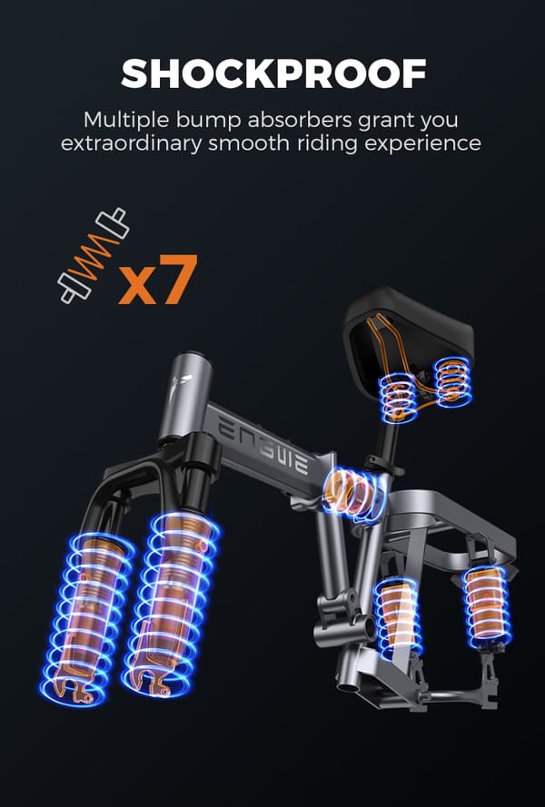 ENGWE T14 10AH batteri, 250W motor, 25km/h hastighet, 42km räckvidd, 14” däck, skivbroms, elcykel för vuxna