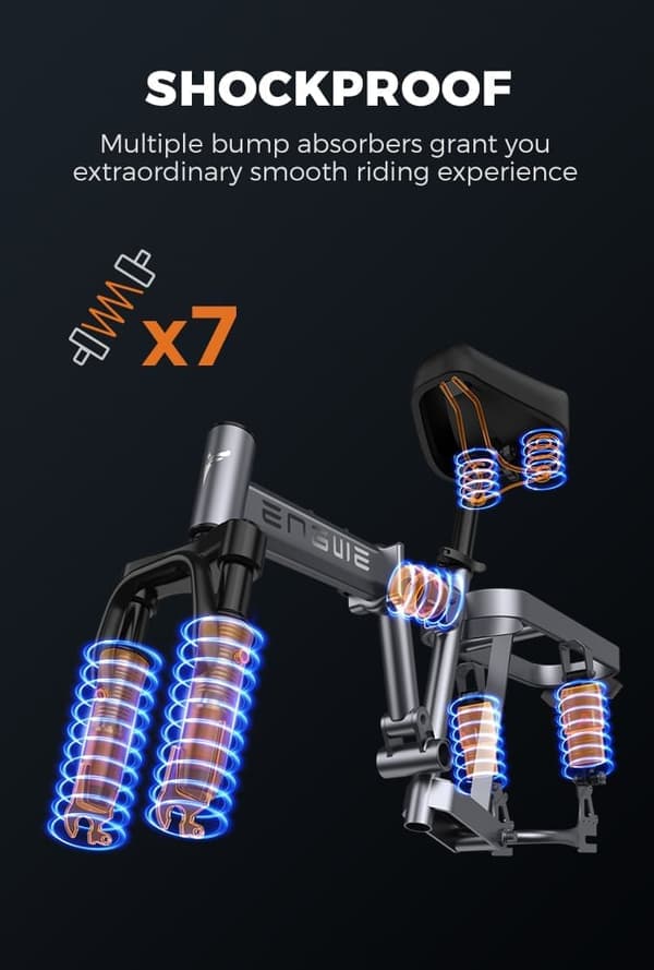 ENGWE T14 25km/h hastighet, 42km räckvidd, 10AH batteri, 250W motor, 14” däck, skivbroms, elcykel för vuxna