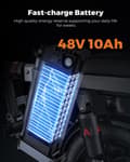 Miniatyrbild 9 av 11: ENGWE T14 25km/h hastighet, 42km räckvidd, 10AH batteri, 250W motor, 14” däck, skivbroms, elcykel för vuxna