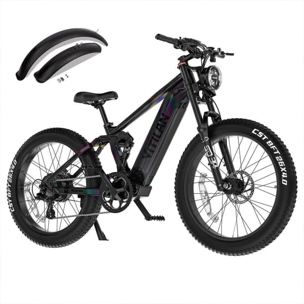 Elcykel VITILAN T7 PRO - 52V 20Ah 1040Wh Batteri - 8 Växlar Flerfärgad