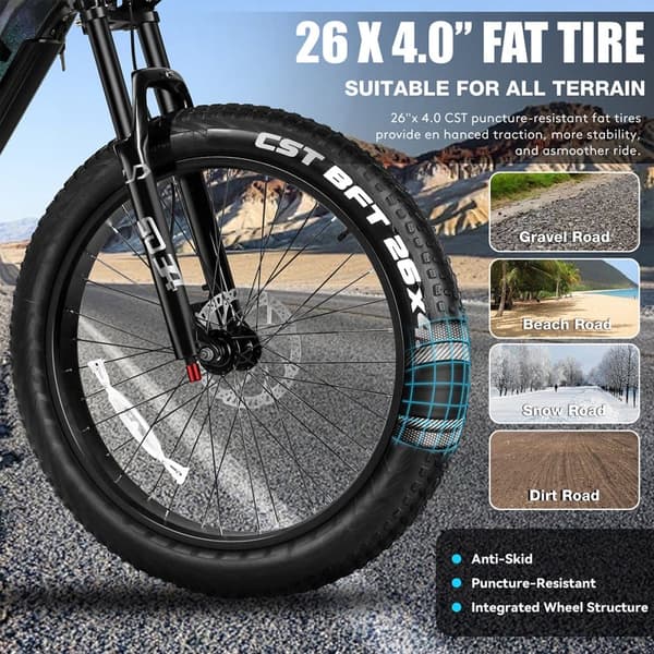 Elcykel VITILAN T7 PRO - 52V 20Ah 1040Wh Batteri - 8 Gear